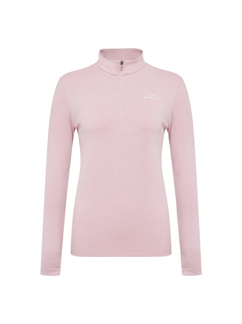 POP Potentially Powerful Women's Zip-Up T-shirt_POWDER PINK