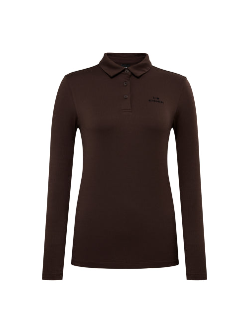 POP Brush Women's Polo T-shirt_Brown