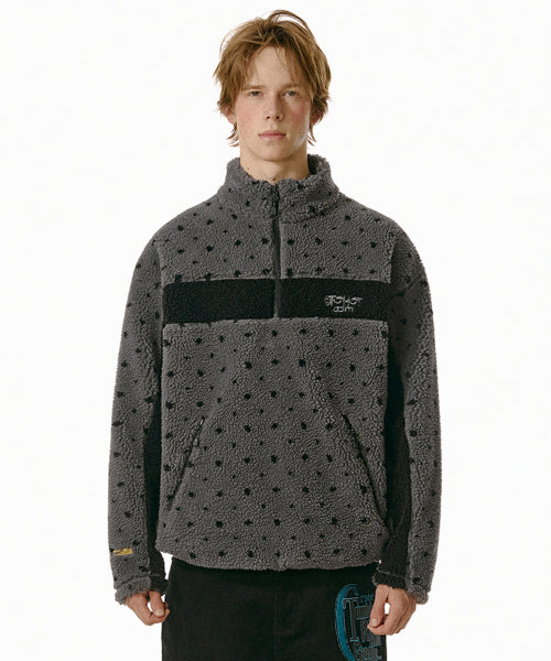 Goof-Off Fleece Half Zip Pullover Gray