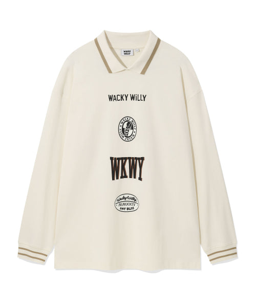 Collar Point Long Sleeve Cream