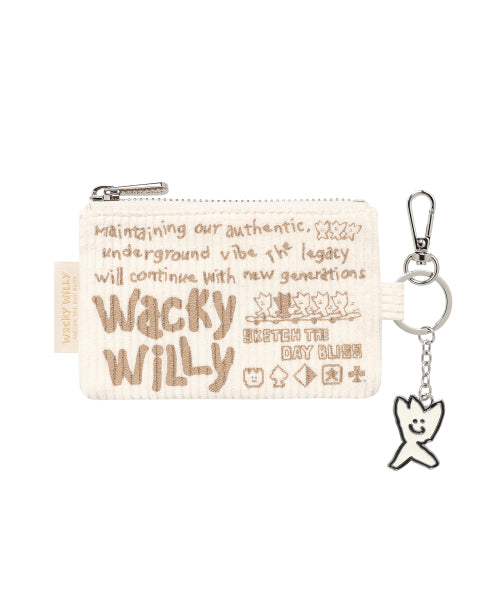 Kiki Keyring Corduroy Pouch Ivory