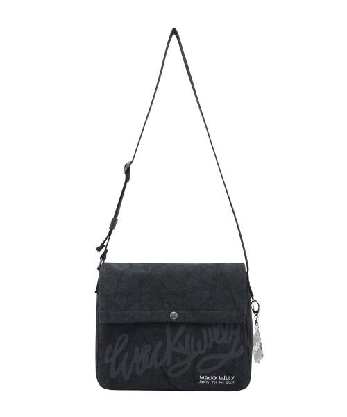 Crackwashing Mini Cross Bag Black