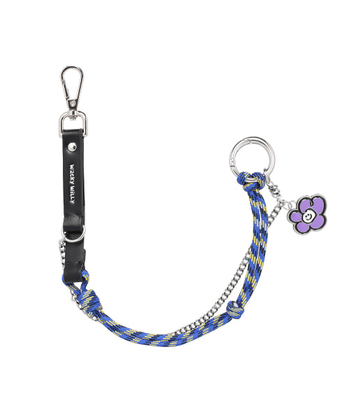 Lily Strap Keyring Blue