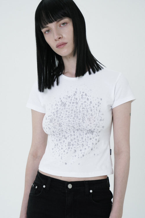 DASH CROP SHORT SLEEVE WHITE