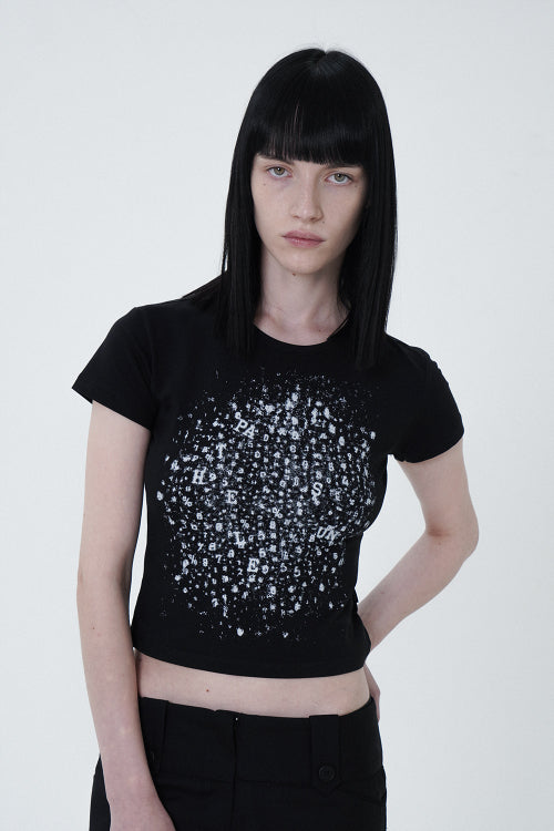 DASH CROP SHORT SLEEVE BLACK