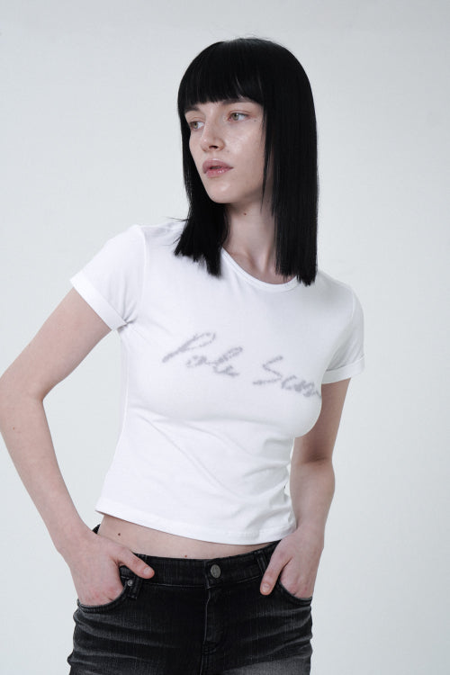 INK ROLL-UP SHORT SLEEVE WHITE