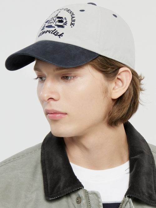 [Early Breeze] Graphic color ball cap_Indigo
