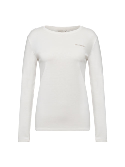 BASE (base) Women's Long-sleeved Round T-shirt_Cream