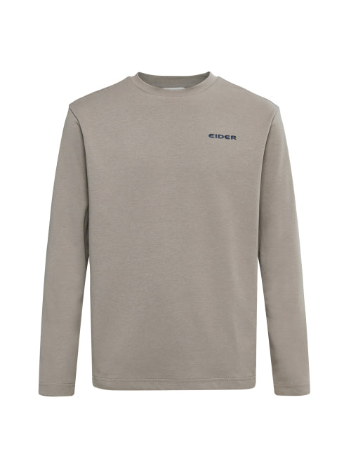 RIDGE (Lizzy) Men's Long-Sleeved Graphic Round T-shirt_D/GRAYISH BEIGE