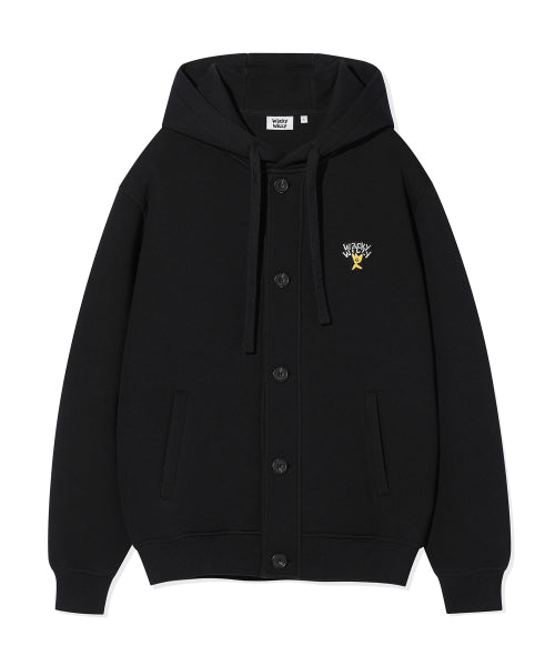 [25FW] Hooded button cardigan black