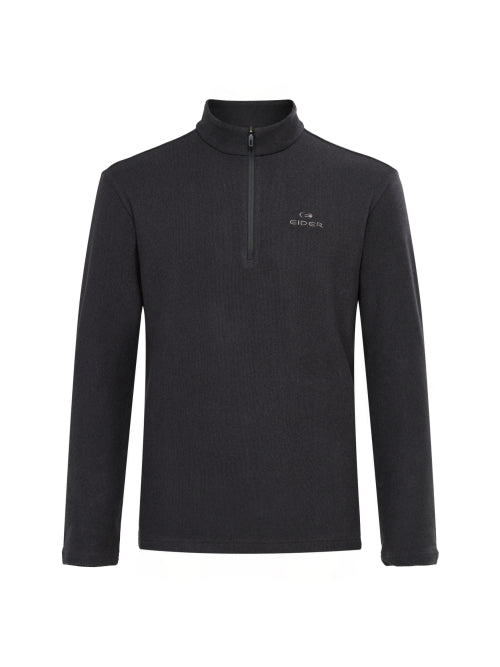 POP Brush Men's Zip-Up T-shirt_CHARCOAL GREY