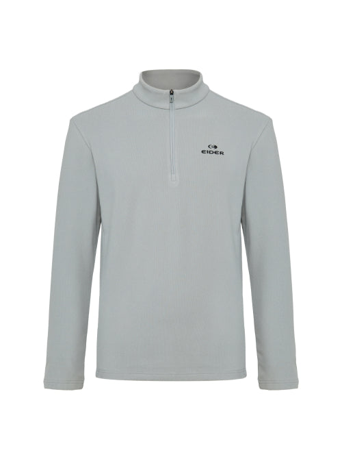 POP Brush Men's Zip-Up T-shirt_Misty gray