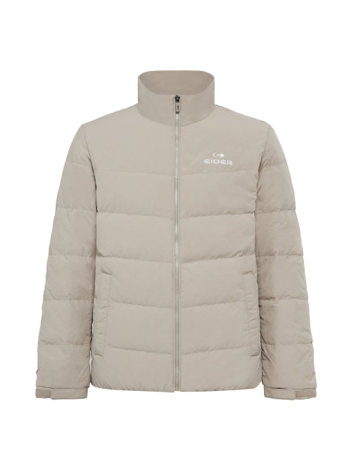POP Basic Men's Stand-Neck Down Jacket_Light Beige