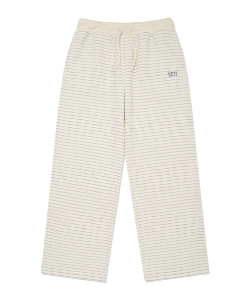 Women's Stripe Sweatpants Cream
