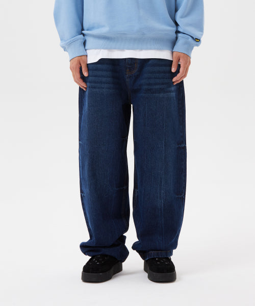 Balloon fit denim pants blue
