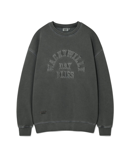 typo graphic pigment sweatshirt gray
