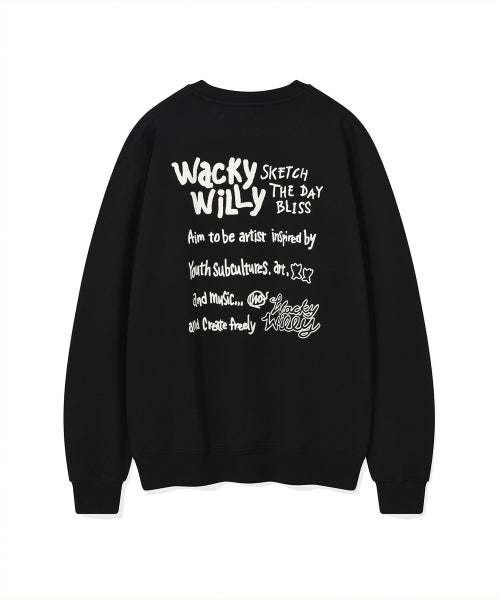 Backprinted lettering sweatshirt black