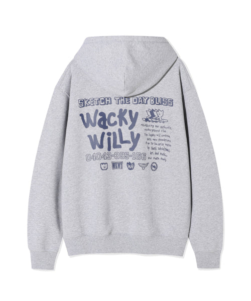 Sketch Graphic Hood Sweat Gray