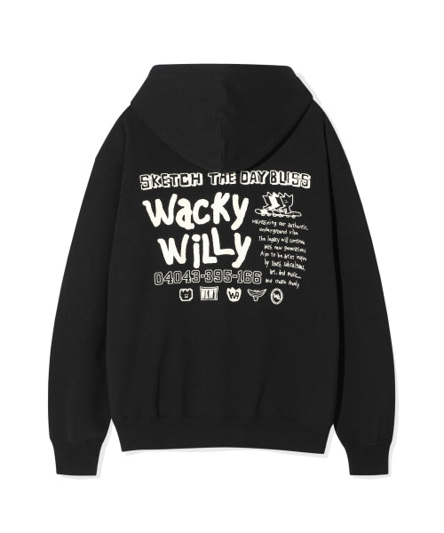Sketch Graphic Hood Sweat Black