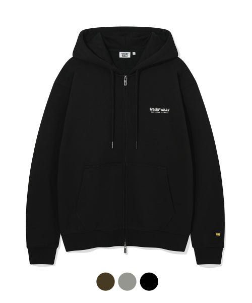 Lettering Graphic Hooded Zip-Up (3 colors)
