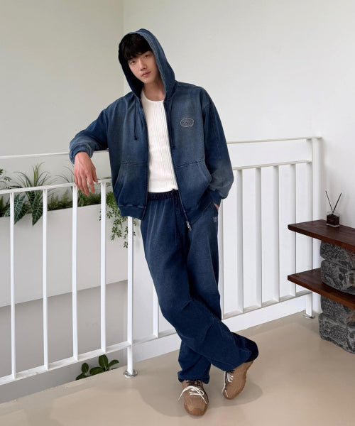 Denim like pants indigo