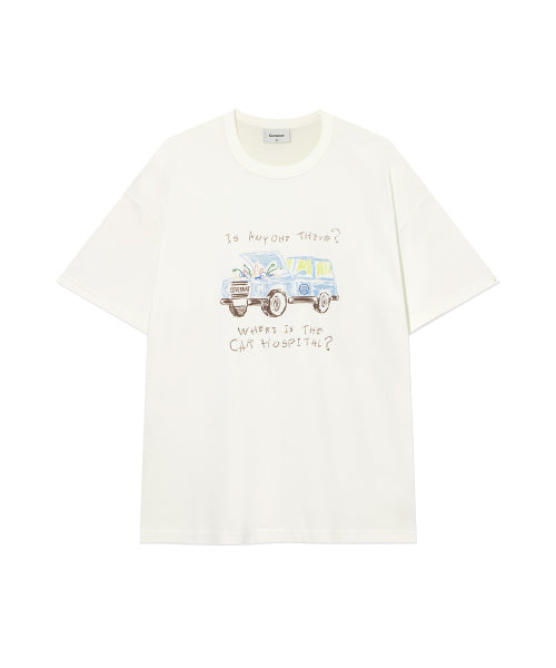 VINTAGE CAR DRAWING T-SHIRT