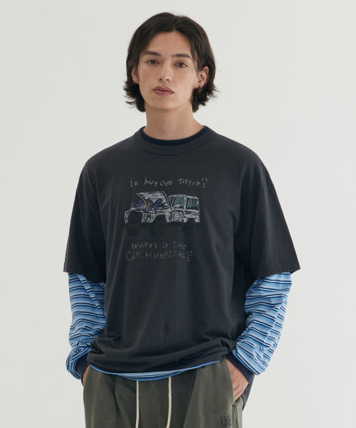 VINTAGE CAR DRAWING T-SHIRT