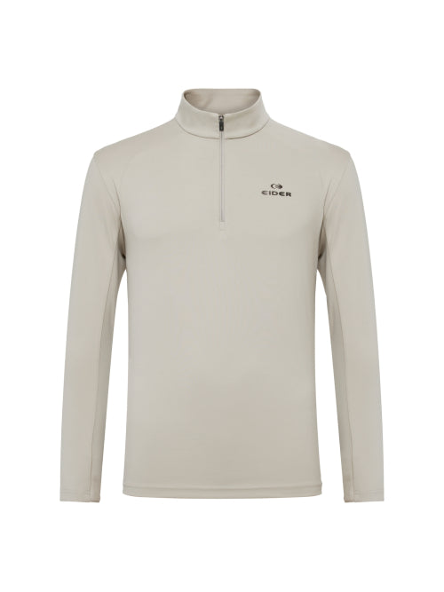 BASIC (Basic) Men's Long-Sleeved Zip-Up T-shirt_Light Beige