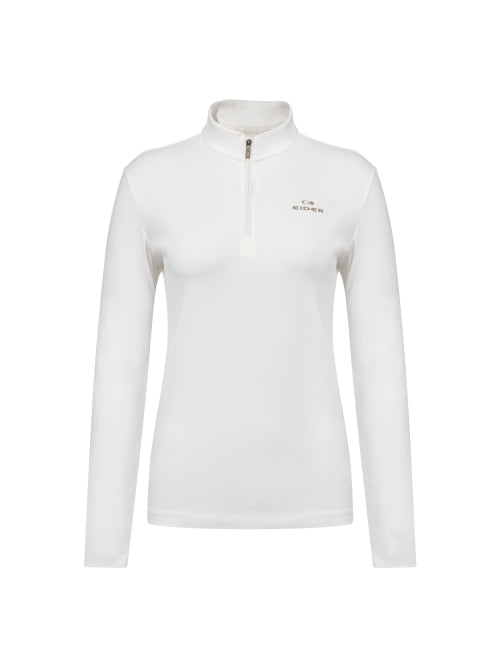 BASIC (Basic) Women's Long-Sleeved Zip-Up T-Shirt_Cream