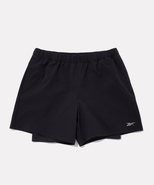 2 IN 1 러닝 쇼츠 - 블랙