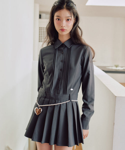 Bailey Linkle Free Shirt Dress [CHARCOAL]