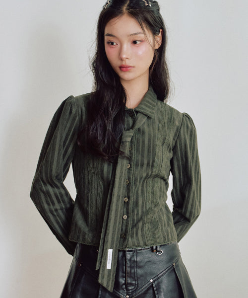 Isabelle Lace Shirt [KHAKI]