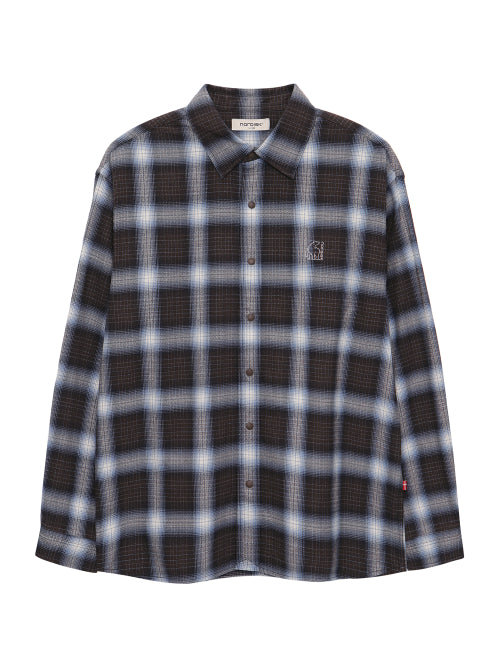 Flannel Checkered Shirt - U_Dark Brown