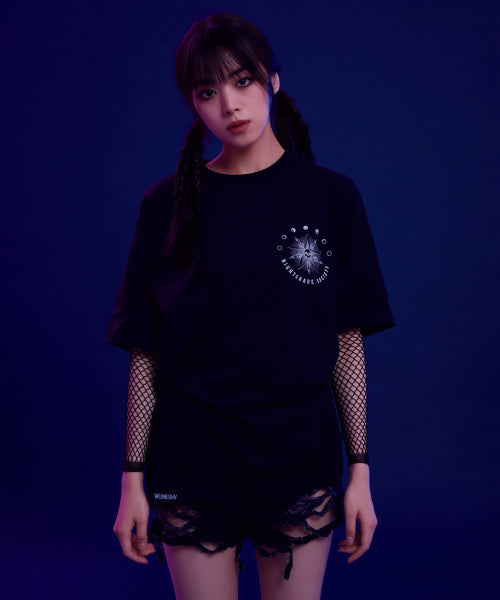 [Wednesday] Short-sleeved T-shirt (BLACK)_SPRLF49U06