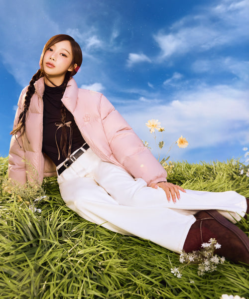 Women's Semi-Wide Denim Pants Cream