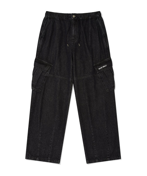 Easy Cargo Denim Pants Black