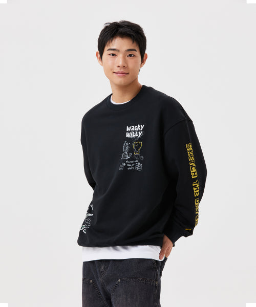 Spray graphic sweatshirt black