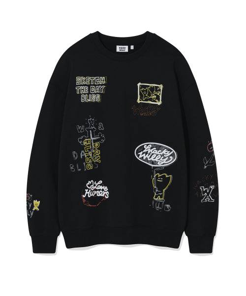Graphic print sweatshirt black