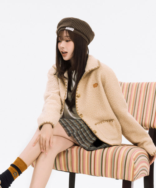 Women's Shearing Stitch Jacket Beige
