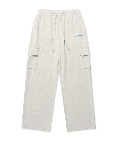 Women's Wide Fit Cargo Knit Like Pants Oatmeal