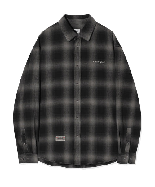 Dying Checkered Shirt Gray