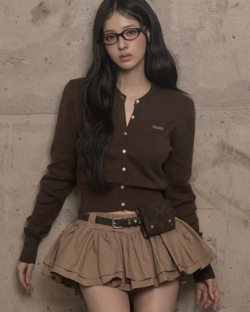 Signature Knit Cardigan (khakibrown)