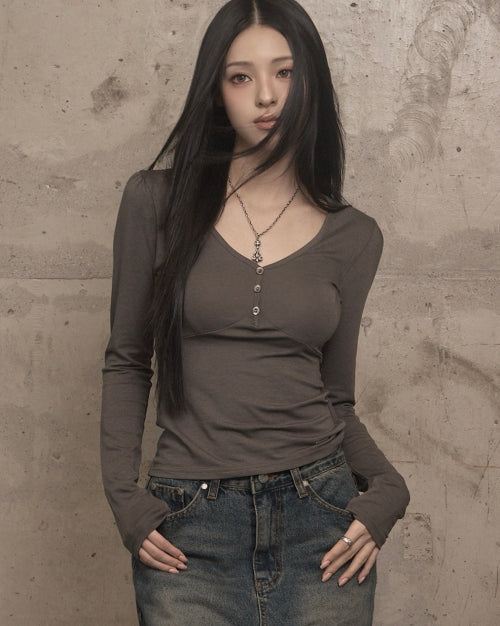 Puff Long Sleeve (charcoal)