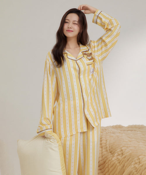 [Pocket Mon] Pocket Monster Long-Sleeved Pajama (YELLOW)_SPPF49U04