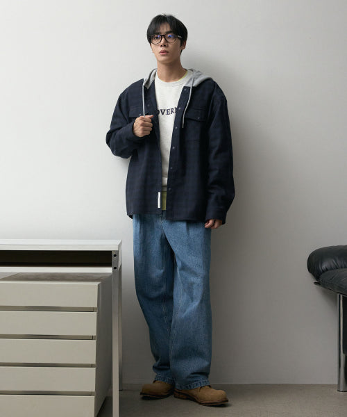 <easy pants> 2-TUCK STRING DENIM PANTS</easy>