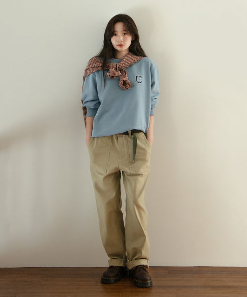 BACK SATIN FATIGUE PANTS