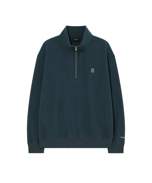 SMALL C LOGO CORDUROY HALF-ZIP