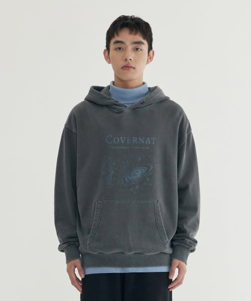 PIGMENT DYED UNIVERSE DRAWING HOODIE