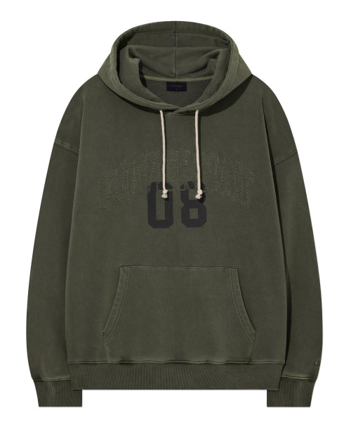 PIGMENT DYED ARCH LOGO GRAPHIC HOODIE