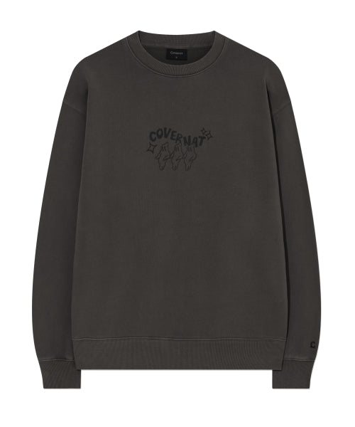 PIGMENT DYED DRAWING GRAPHIC SWEATSHIRT